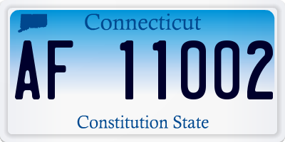 CT license plate AF11002