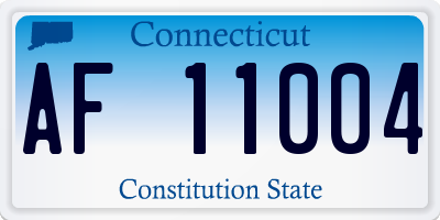 CT license plate AF11004