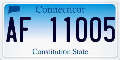 CT license plate AF11005
