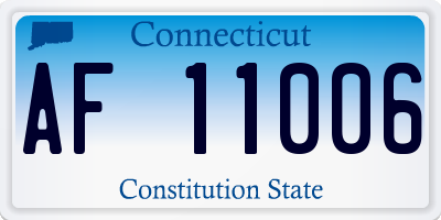 CT license plate AF11006