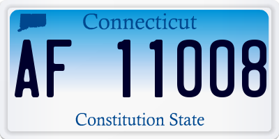 CT license plate AF11008