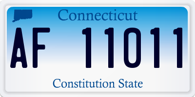CT license plate AF11011