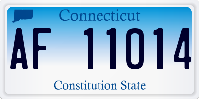CT license plate AF11014