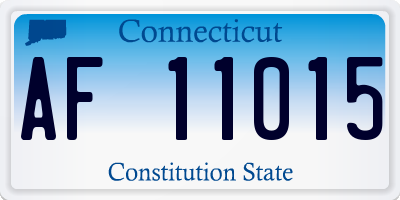 CT license plate AF11015