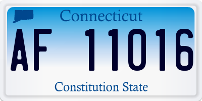 CT license plate AF11016