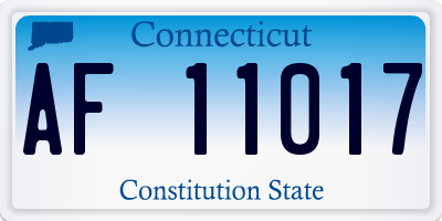CT license plate AF11017