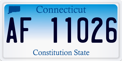 CT license plate AF11026