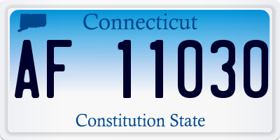 CT license plate AF11030