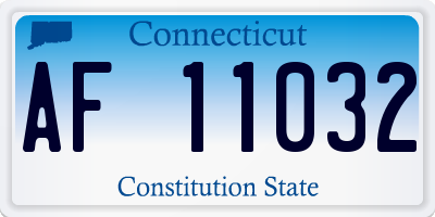 CT license plate AF11032