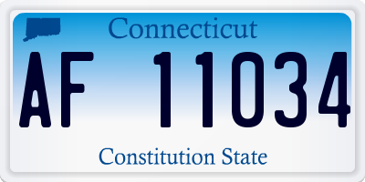 CT license plate AF11034