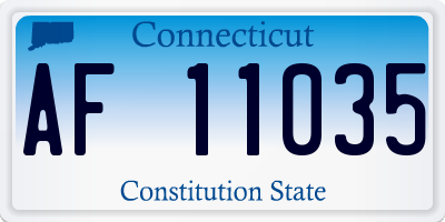 CT license plate AF11035