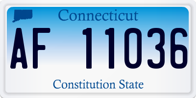 CT license plate AF11036