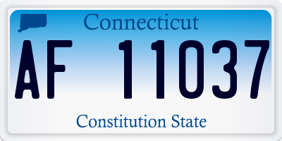 CT license plate AF11037
