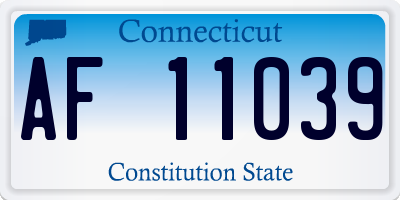 CT license plate AF11039