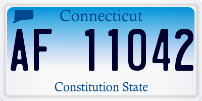 CT license plate AF11042