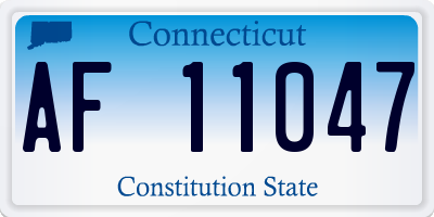 CT license plate AF11047