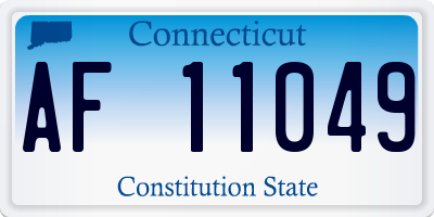CT license plate AF11049