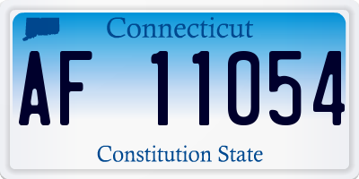 CT license plate AF11054
