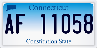 CT license plate AF11058