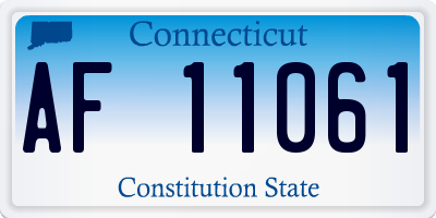 CT license plate AF11061