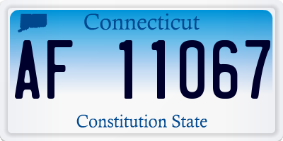 CT license plate AF11067