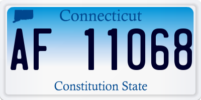 CT license plate AF11068