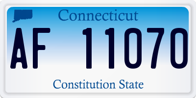 CT license plate AF11070
