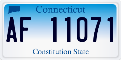 CT license plate AF11071