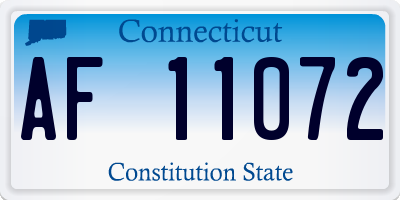 CT license plate AF11072