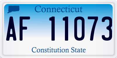 CT license plate AF11073
