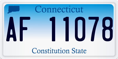 CT license plate AF11078