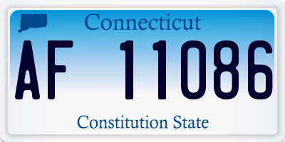 CT license plate AF11086