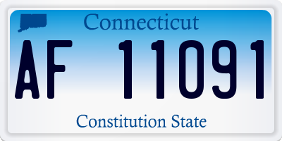 CT license plate AF11091