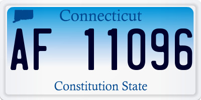 CT license plate AF11096