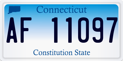 CT license plate AF11097