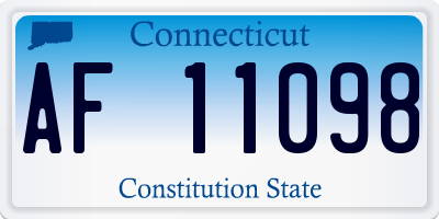 CT license plate AF11098