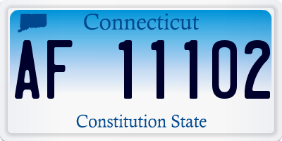 CT license plate AF11102