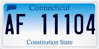CT license plate AF11104