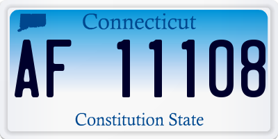 CT license plate AF11108