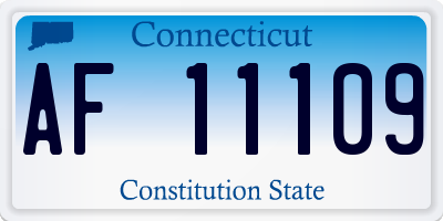 CT license plate AF11109