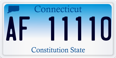 CT license plate AF11110