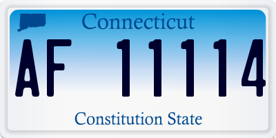 CT license plate AF11114