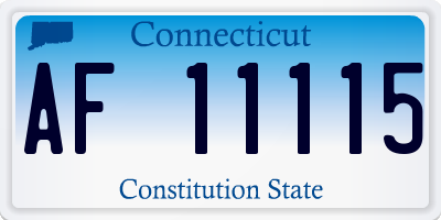 CT license plate AF11115