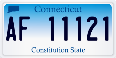 CT license plate AF11121