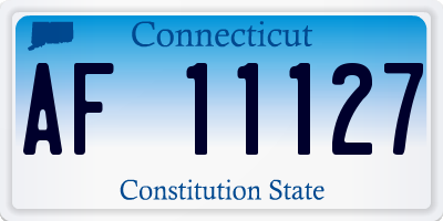CT license plate AF11127