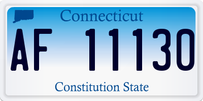 CT license plate AF11130