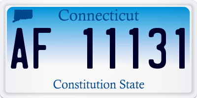 CT license plate AF11131