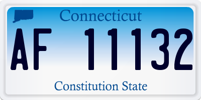 CT license plate AF11132
