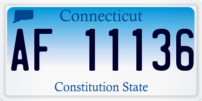 CT license plate AF11136