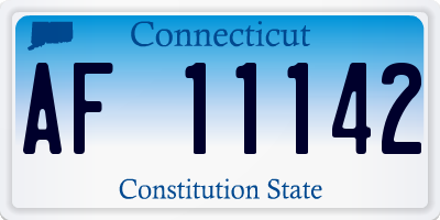 CT license plate AF11142